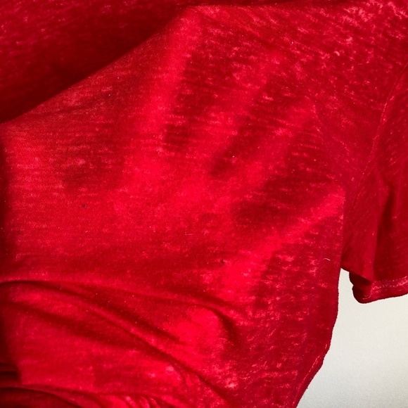 Coca-Cola Women's Red Logo Sheer Short Sleeve Bodycon‎ Tee Size Medium - Picture 5 of 8